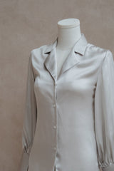 Satin Camp Collar Blouse