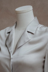 Satin Camp Collar Blouse
