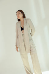 Satin Pleated Trousers