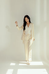 Satin Pleated Trousers