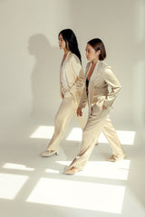 Satin Pleated Trousers