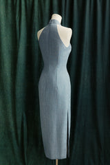 Summertime Bespoke Cheongsam in Moonstone