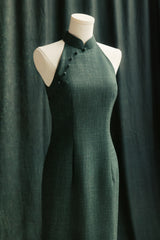 Summertime Bespoke Cheongsam in Forest