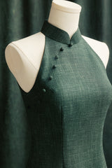 Summertime Bespoke Cheongsam in Forest