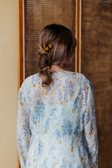 Hyacinth Sheer Collared Robe