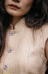 Dahlia Tweed Cheongsam Top