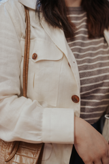 Custom Linen Safari Shacket - Oat
