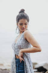 Shan Tailored High-Waisted Shorts - Indigo