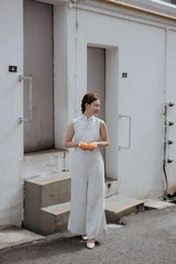 Mabel Cheongsam Wide Leg Jumpsuit - Rainbow