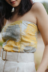 Eunice Casual Cotton Bandeau Top - Cool Lime