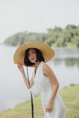 Jasmine Collared A Line Dress - White