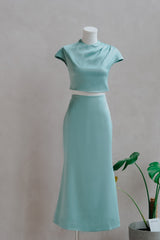 [BO] Satin Midi Skirt