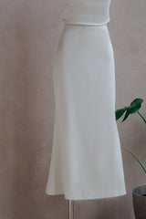 [BO] Satin Midi Skirt