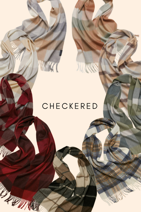 Pure Cashmere Scarf II: Checkered