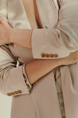 Long Shawl Satin Blazer