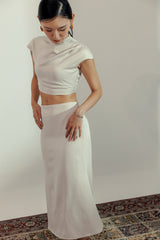 [BO] Satin Midi Skirt