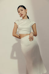 [BO] Satin Midi Skirt