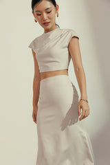 [BO] Satin Midi Skirt