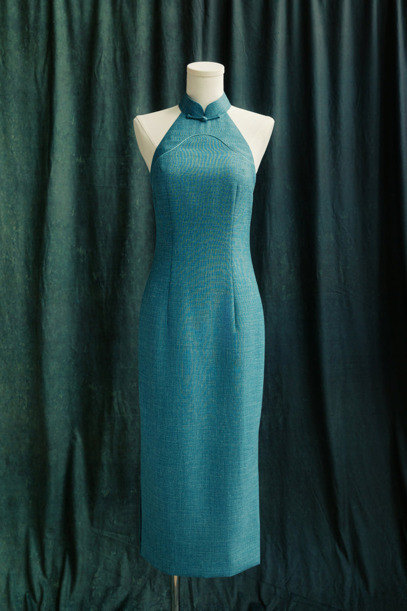 Summertime Bespoke Cheongsam in Aqua
