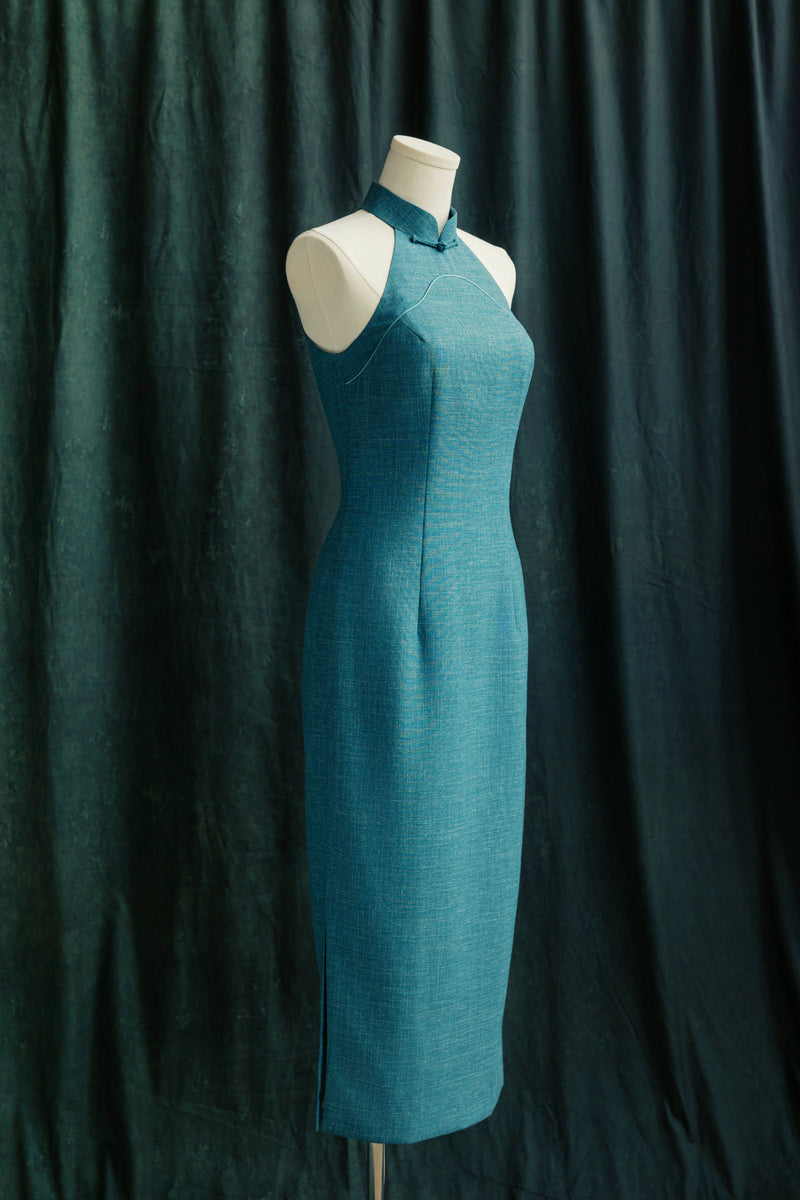 Summertime Bespoke Cheongsam in Aqua