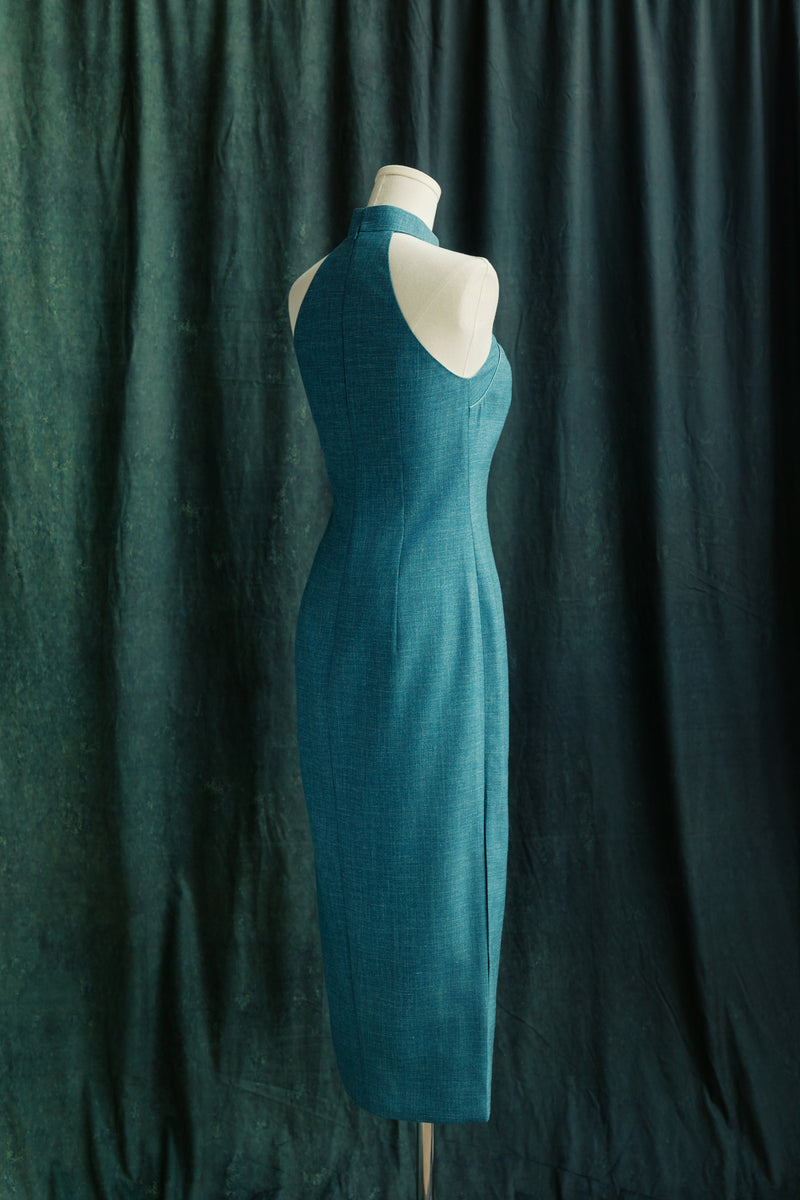 Summertime Bespoke Cheongsam in Aqua