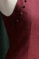 Summertime Bespoke Cheongsam in Sangria