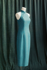 Summertime Bespoke Cheongsam in Aqua