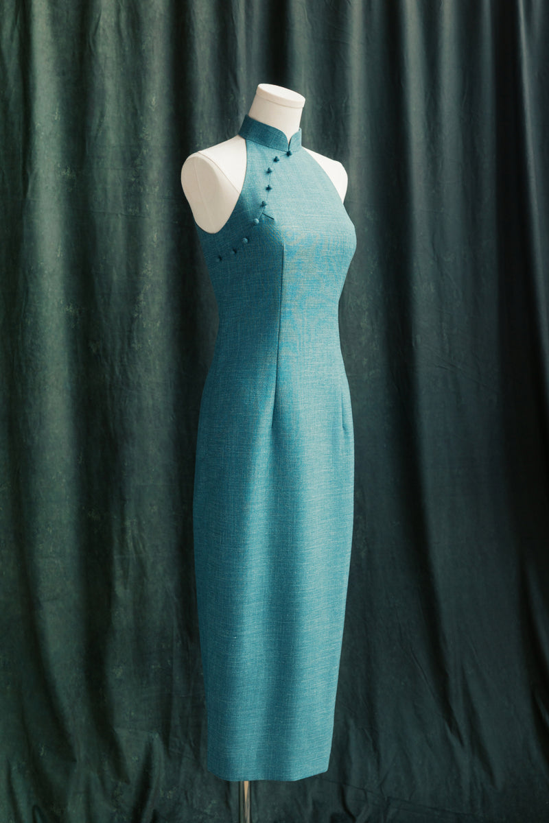 Summertime Bespoke Cheongsam in Aqua
