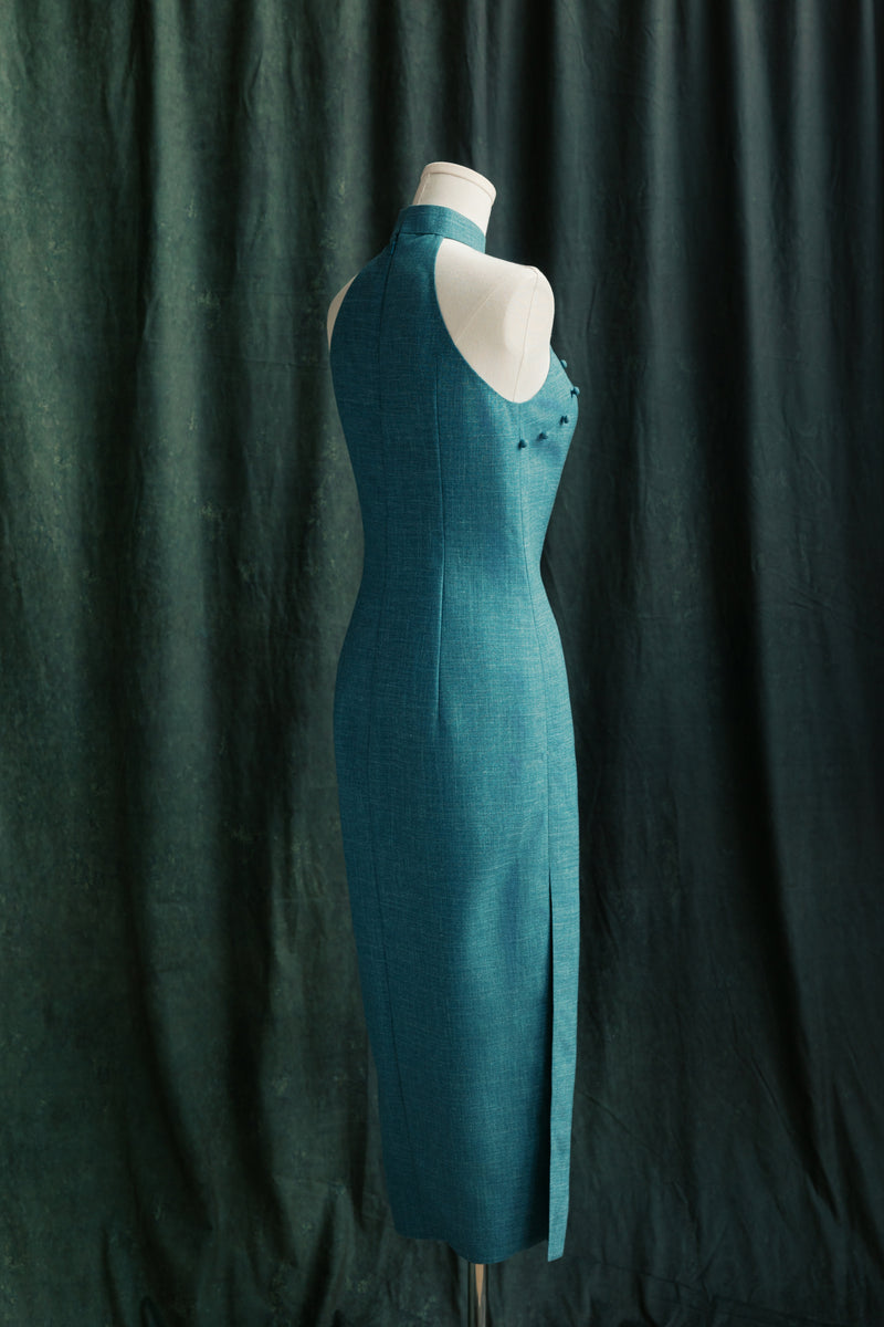 Summertime Bespoke Cheongsam in Aqua