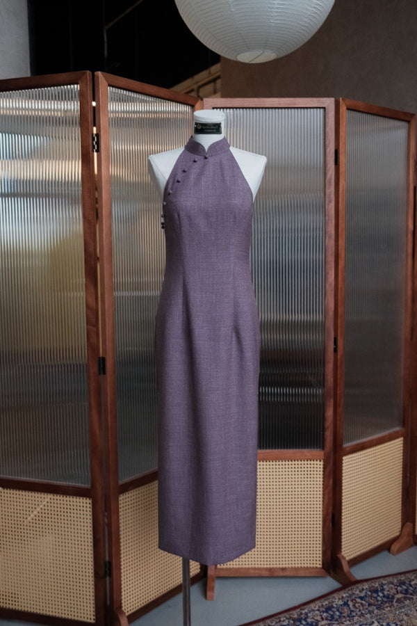 Summertime Loro Piana Bespoke Cheongsam in Violet