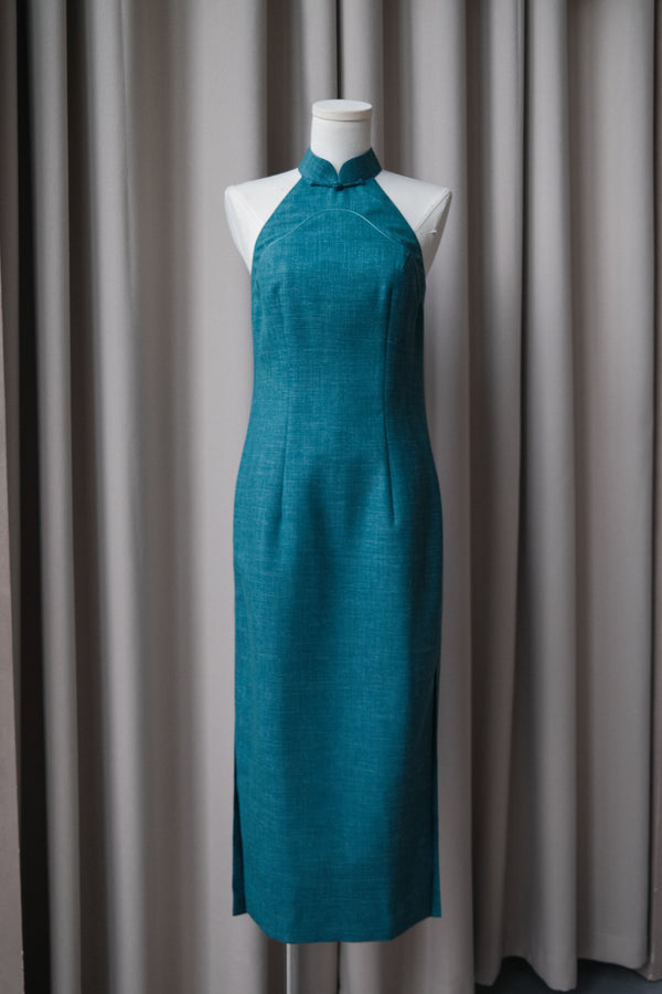 Summertime Bespoke Cheongsam in Aqua