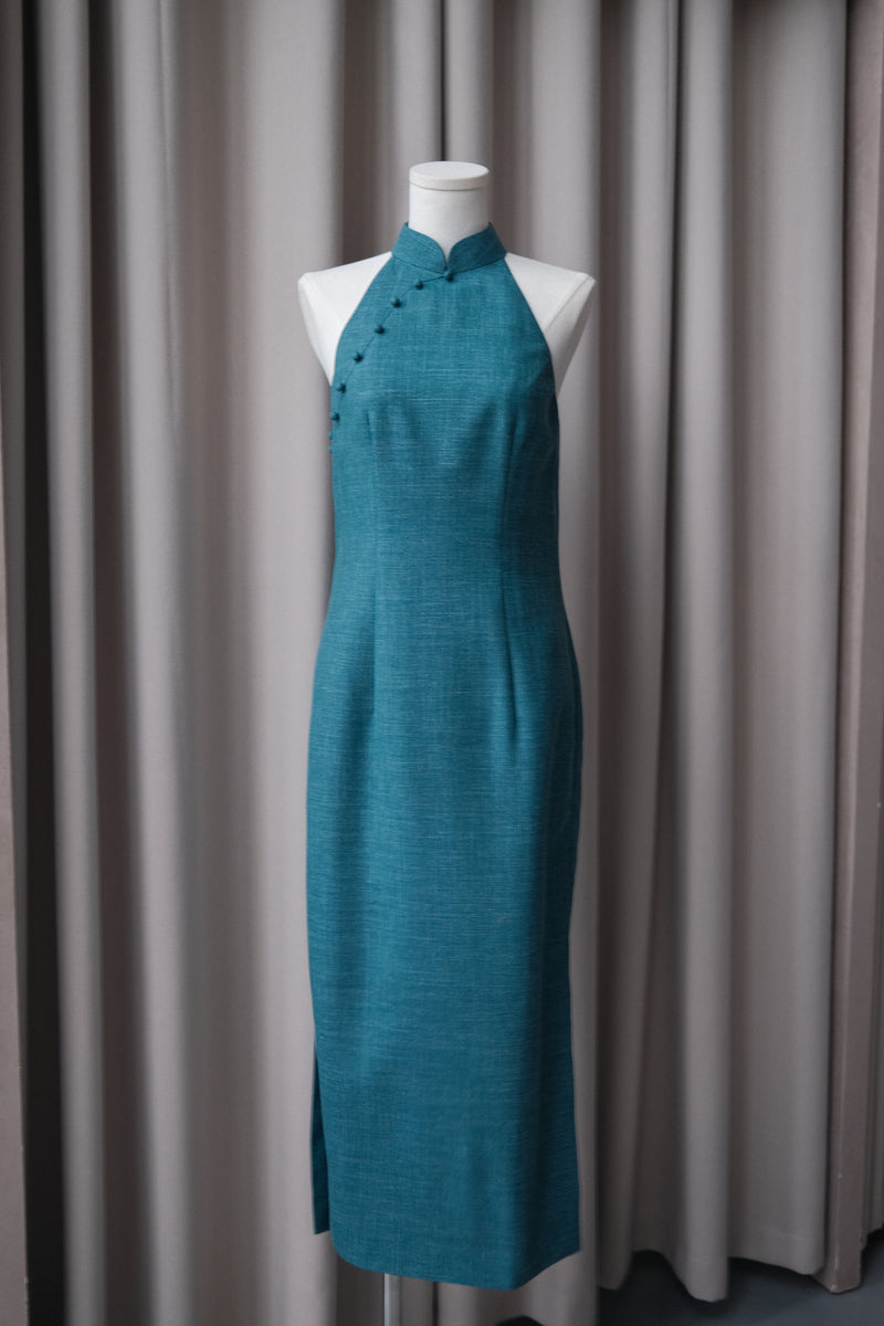 Summertime Bespoke Cheongsam in Aqua