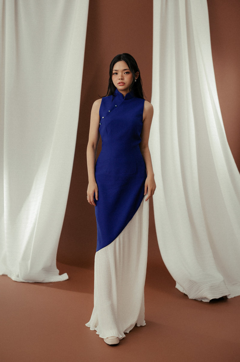 Peony Pleated Cheongsam