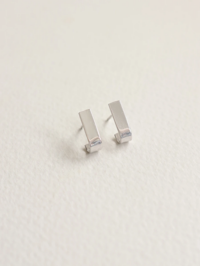 Pave Ear Studs (Silver)