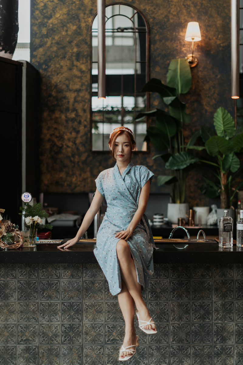 Oriental wrap dress cheap