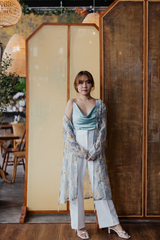 Hyacinth Sheer Collared Robe