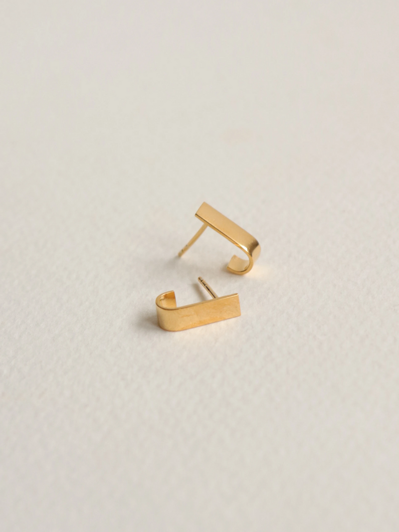 Pave Ear Studs (Gold)