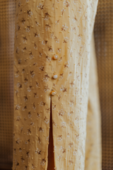 Mustard Daisy Wide-Legged Split Hem Pants