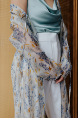 Hyacinth Sheer Collared Robe