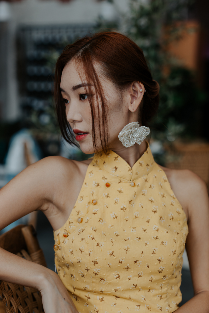Halter top neck cheongsam