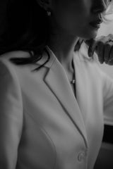 Lenice Notch Lapel Work Jacket - White