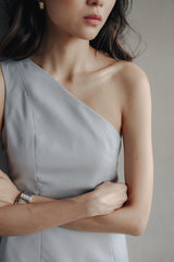 Lenice Toga Dress - Cool Gray