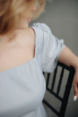 Phillane Empire Dress - Gray