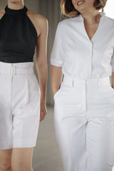 Phillane Belt Loop Work Pants - White