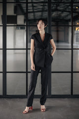 Airin Basic Work Pants - Black
