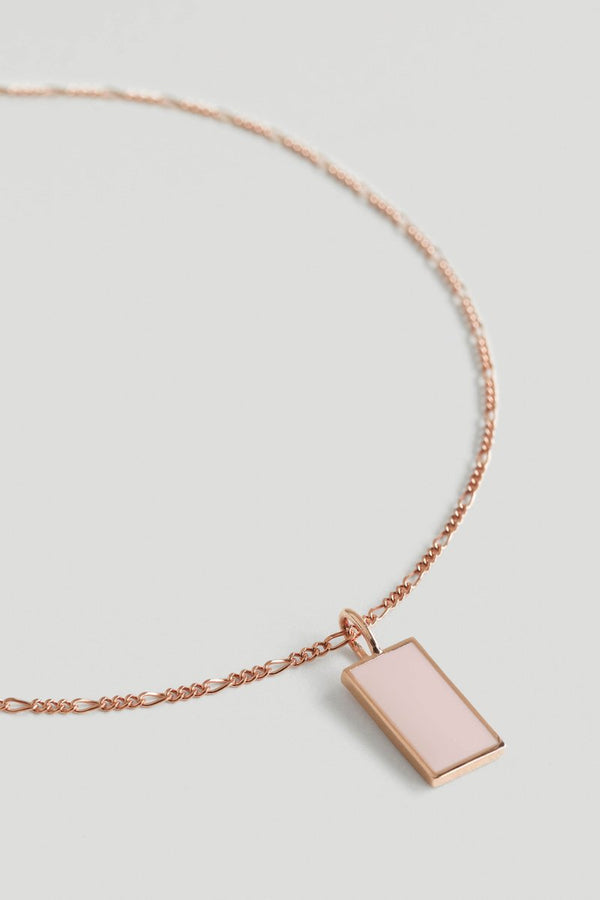Ollie Necklace - Baby Pink (Rose Gold)