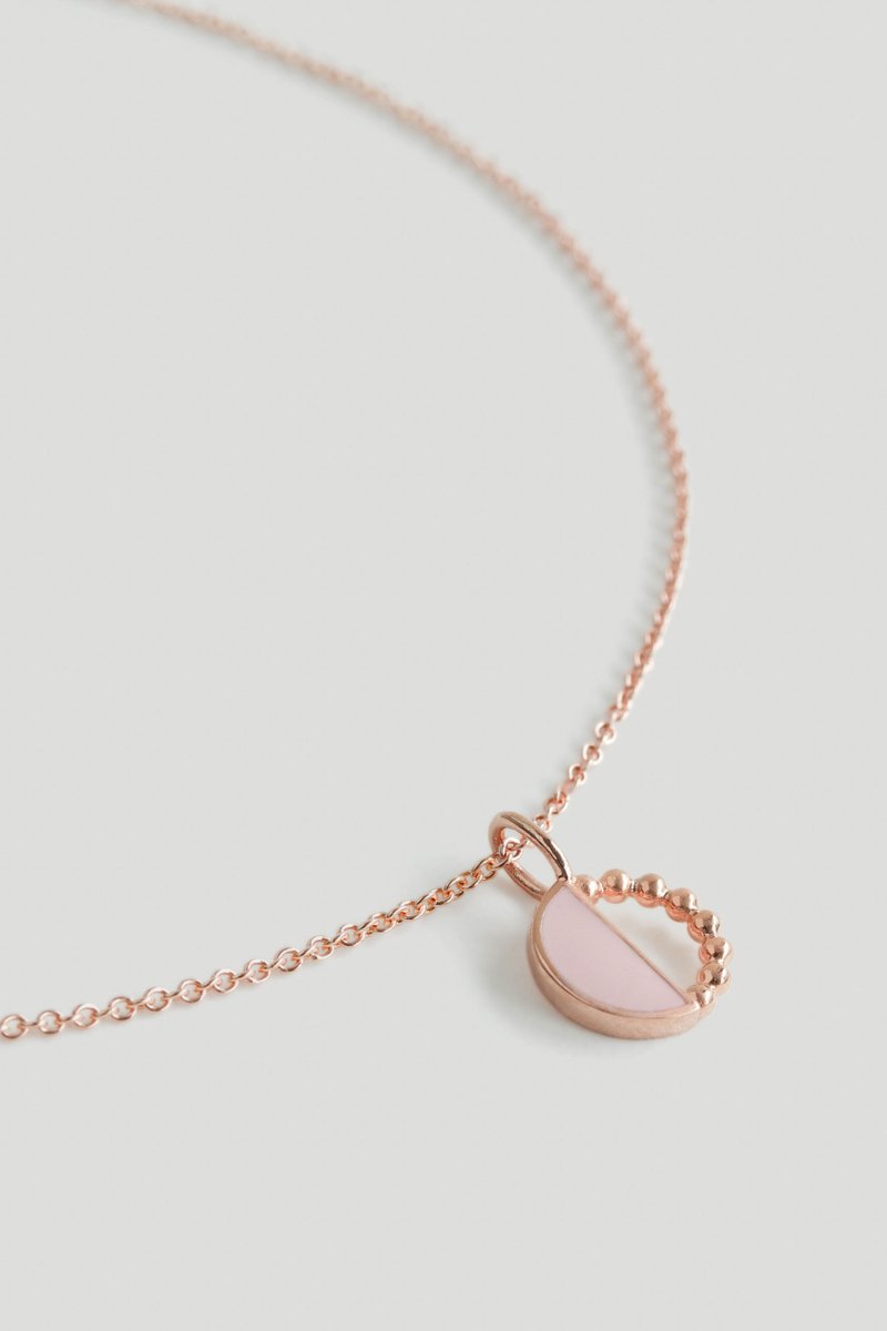 Ophelia Necklace - Baby Pink (Rose Gold)