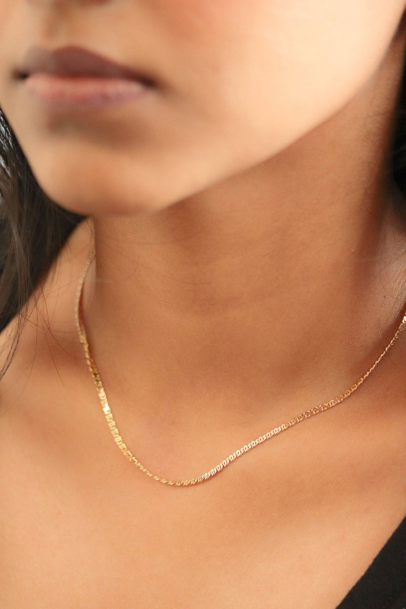 Snake Necklace (Champagne Gold)