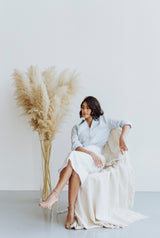 Chloe Linen Pegged Skirt
