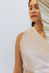 Joey Linen Toga Top - Beige